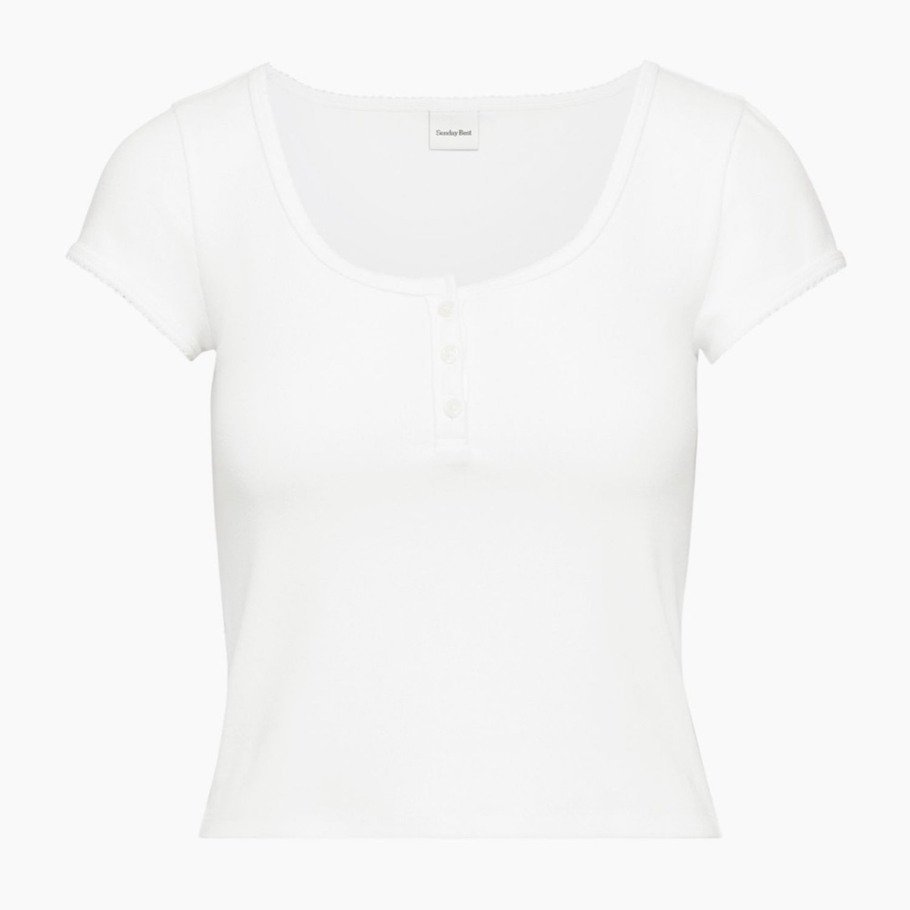 Sunday Best from Aritzia BestHug™ Lotta T-Shirt in white size small